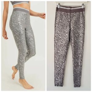 Mono B Silver Foil‎ Leopard Print Leggings.